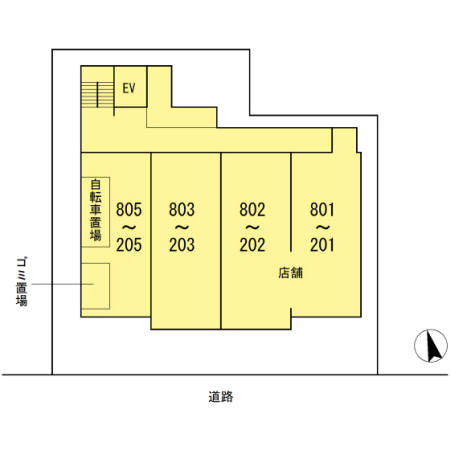 Ｆｉｔｓ　Ｇａｒｄｅｎの区画図