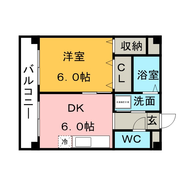 久留米市御井町の賃貸マンションの間取り