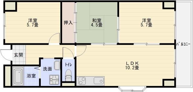 エクシード国分の間取り