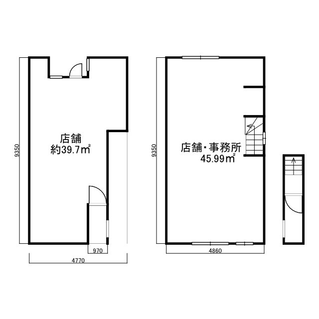 桜町店舗の間取り