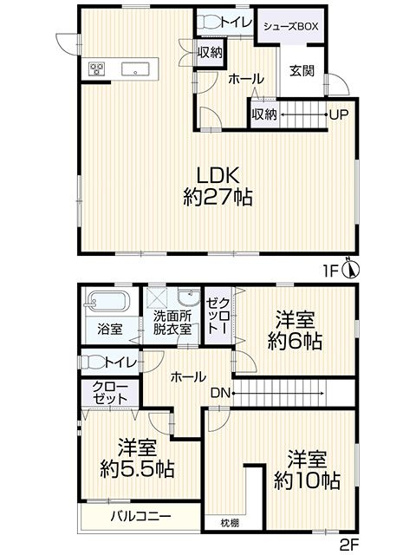 【間取り】 | 筑紫野市大字牛島　戸建て