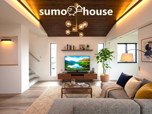 新築戸建全3棟　富士塚2丁目　2号棟の居間・リビング|おしゃれな居間です