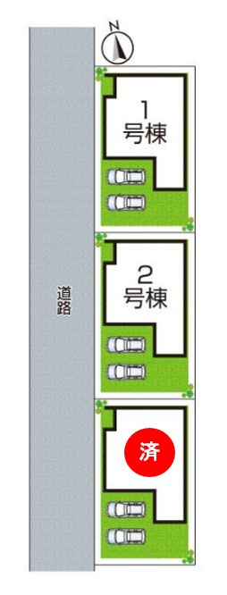 姫路市東山　第4期　新築一戸建ての区画図|全３区画