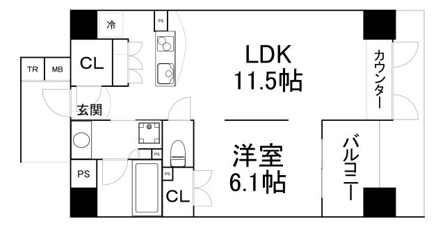【間取り】 | プライムアーバン堺筋本町