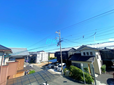 【展望】 | 本堅田２丁目　１期１号地 | 日差しを遮るものがないので、洗濯物が多くてもたっぷり気持ちよくお洗濯して頂けます。