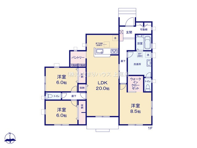 行田市佐間　第8　新築一戸建て　リーブルガーデン　01の間取り