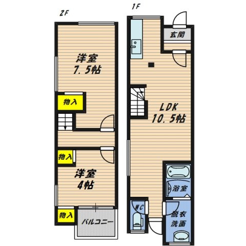 【間取り】 | 今福南1丁目テラスハウス
