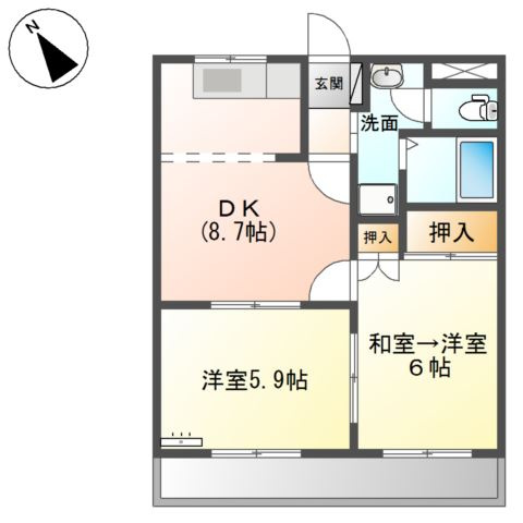 エトワールＯＫＡＺＡＫＩの間取り