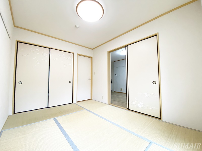 ビラ・クレールの和室|別角度から見た6帖の和室です☆