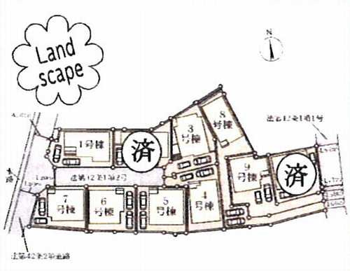 茅ヶ崎市松林2丁目第2　新築戸建全10棟　1号棟の区画図