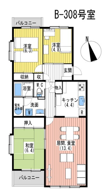 サニーハイツみもみ台B棟