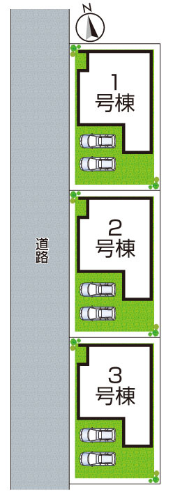 姫路市東山　第4期　新築一戸建ての区画図|全３区画