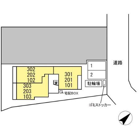 シオン佐古前の区画図