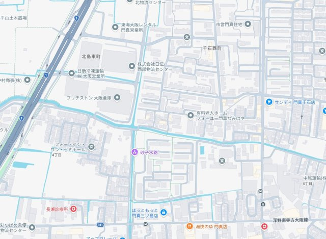 門真市千石西町　新築一戸建ての地図