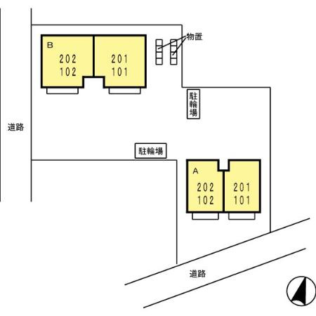 サンフローラ　Ａ棟の区画図