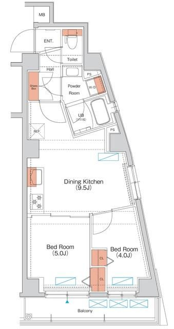 エストゥルース府中の間取り