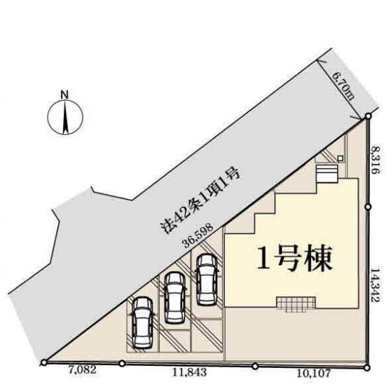 【区画図】 | 行田佐間第8　新築戸建　Livele Garden.S　全1棟　1号棟