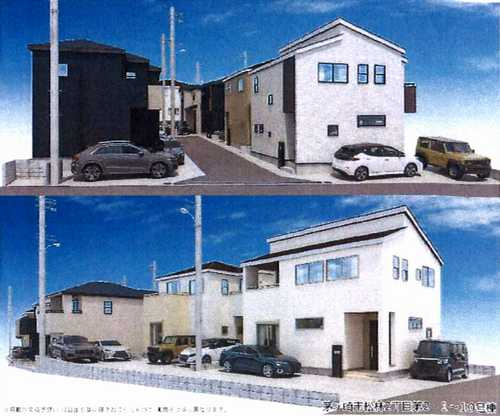 茅ヶ崎市松林2丁目第2　新築戸建全10棟　4号棟の外観パース