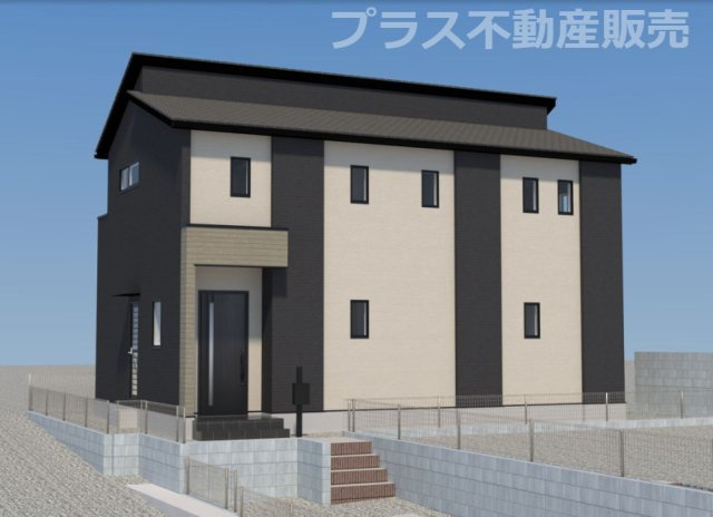 【外観】 | 福岡市南区老司5丁目5期Y　1号棟（全2棟）【仲介手数料無料・0円】 | 完成イメージの外観パースです。