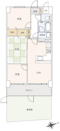 【間取り】 | ライオンズヒルズ町田第二