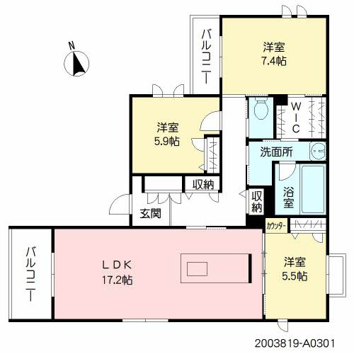 コンフォール水前寺 ＊＊の間取り