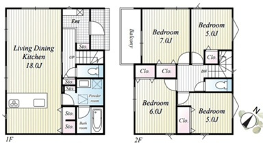 29日(土)30日(日)現地ご見学可能！神戸市北区緑町　限定1邸の間取り