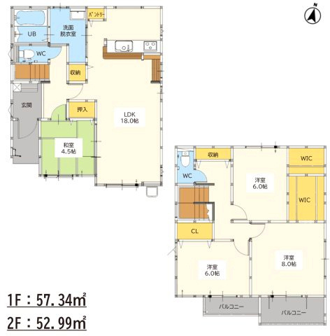 小城市三日月町久米3期の間取り|４LDK
