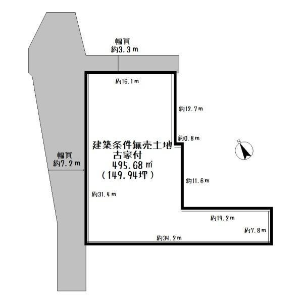 野洲市五条　売土地の土地図