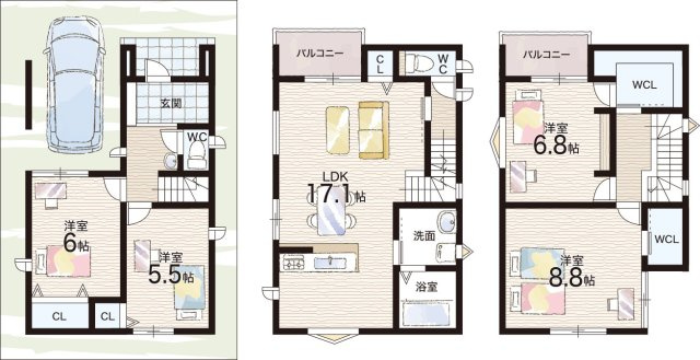 29(土)30(日)現地説明会！◆八尾市山本町北　限定1邸の間取り