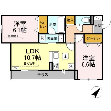 【間取り】 | レヴリ広野