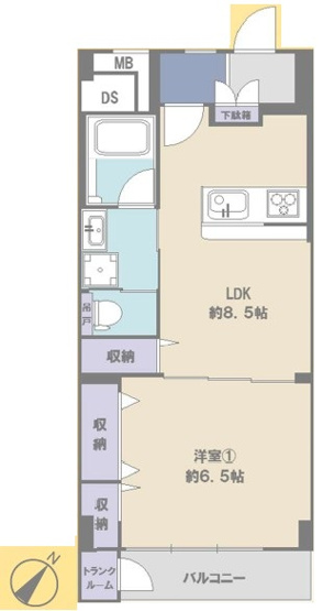 【間取り】 | ウィスタリアマンション板橋志村 | 南西・南東の角部屋なので、陽当たり・通風良好です！