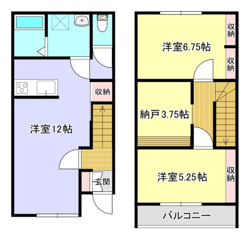 カーサ・ジュノAの間取り