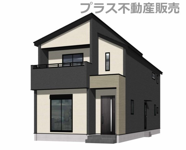 【外観】 | 福岡市南区老司1丁目8期　2号棟（全3棟）【仲介手数料無料・0円】 | 完成イメージの外観パースです。
