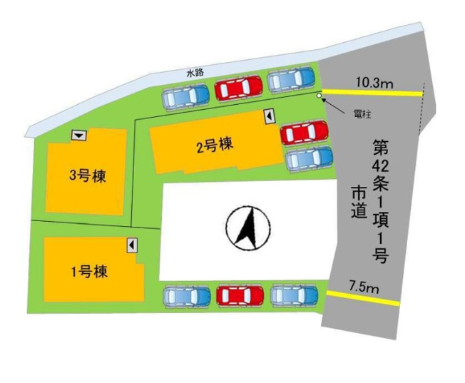 【区画図】 | 福岡市南区老司1丁目8期　2号棟（全3棟）【仲介手数料無料・0円】 | 区画図です。 2号棟