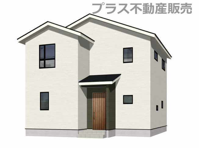【外観】 | 福岡市南区老司1丁目8期　3号棟（全3棟）【仲介手数料無料・0円】 | 完成イメージの外観パースです。
