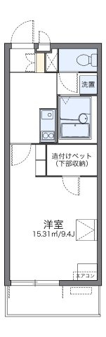 レオパレスけやきの間取り
