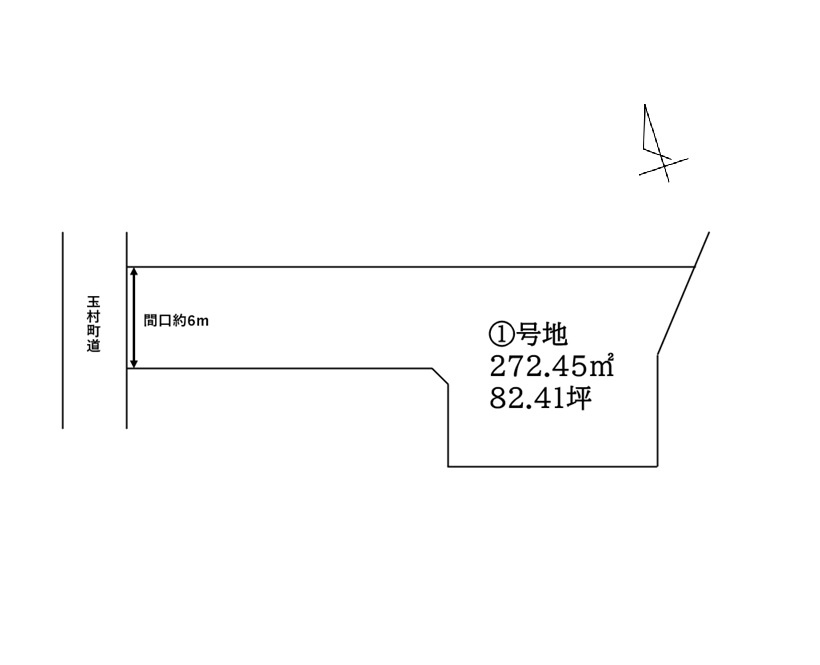 売地　佐波郡玉村町大字与六分　1区画の土地図