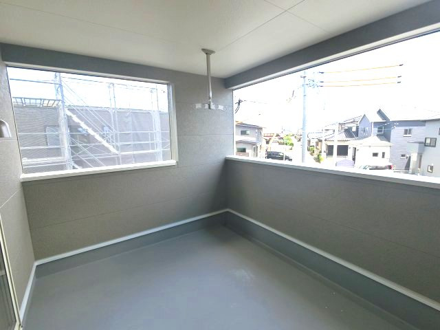 朝倉郡筑前町朝園第6 1号棟のバルコニー|広々としたバルコニーです