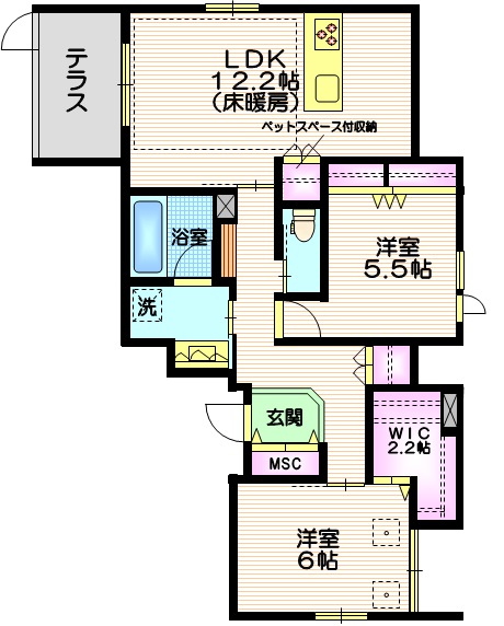 アノイエ　西棟の間取り