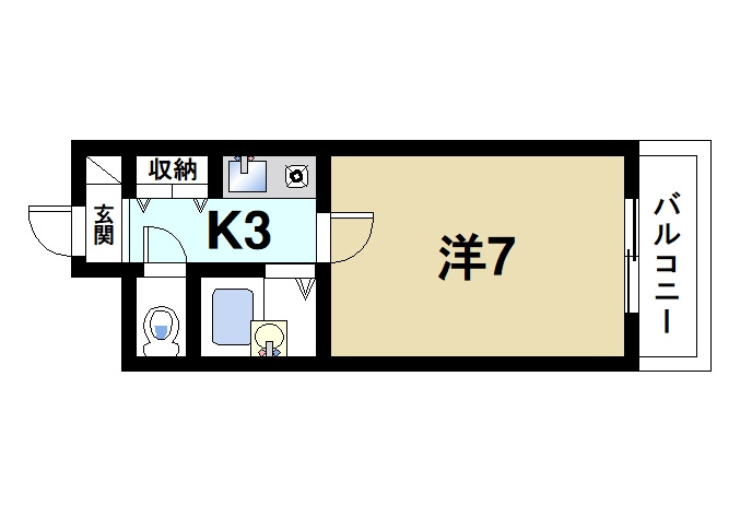 アーバンヒルⅢの間取り|単身者向けの間取り