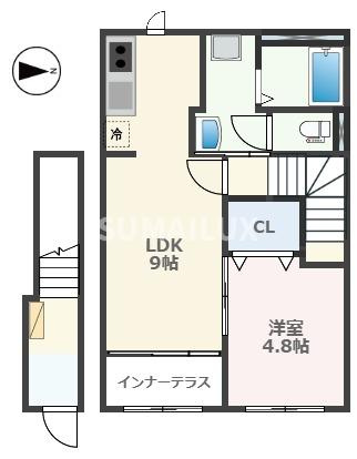 （仮）薬園町新築アパートの間取り
