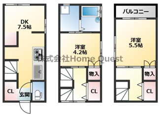 【間取り】 | 三ノ瀬3丁目貸家