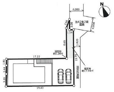 厚木市温水西1丁目　新築戸建の区画図