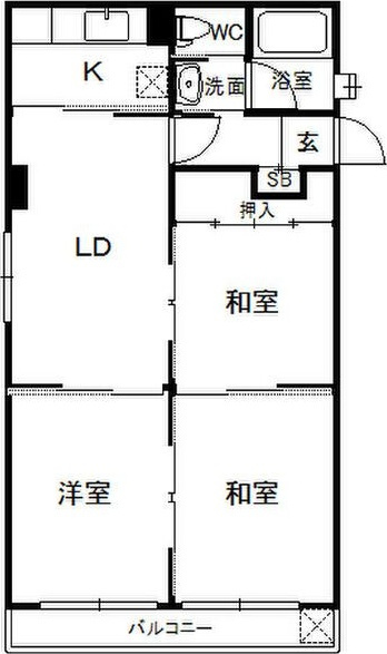 レジデンス川中の間取り