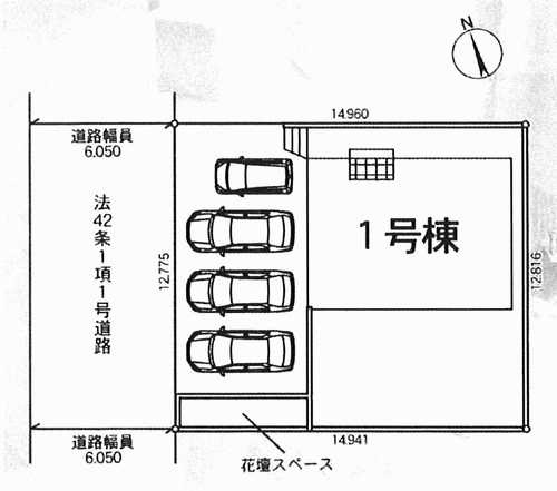 横浜市港南区日限山第7　新築戸建全1棟の区画図