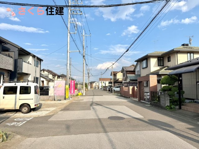 宇都宮市東原町　2号棟の前面道路含む現地写真|前面道路南側7ｍ公道