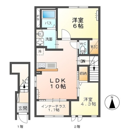 CALM  GENTLE   IIの間取り|間取図