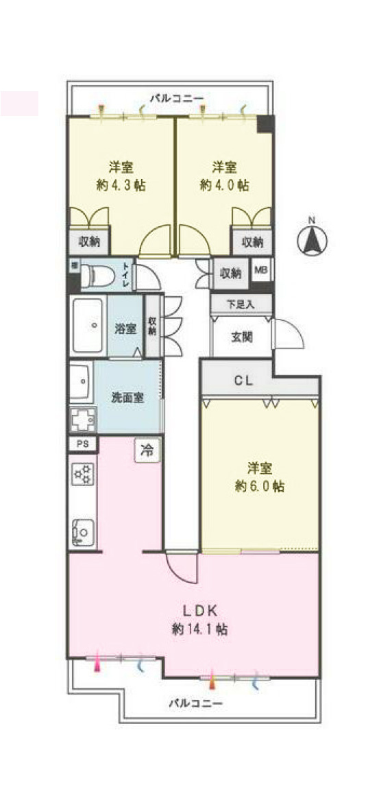 最上階◆3LDK◆ららぽーと横浜至近～藤和ライブタウン中山1号棟～