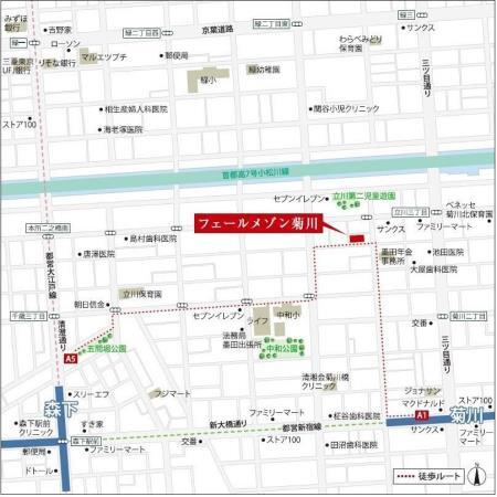フェールメゾン菊川の地図