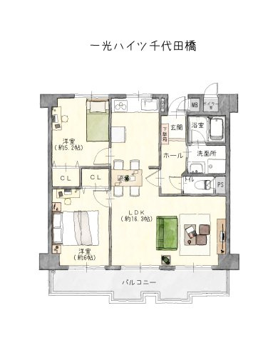 一光ハイツ千代田橋の間取り